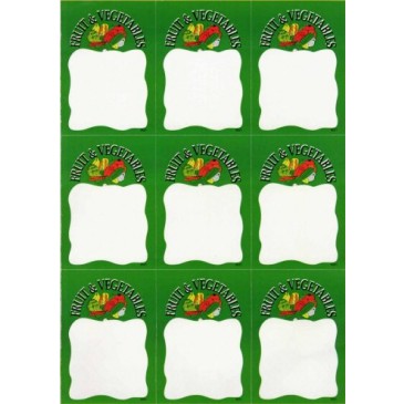 9 Up Fruit & Veg Tickets